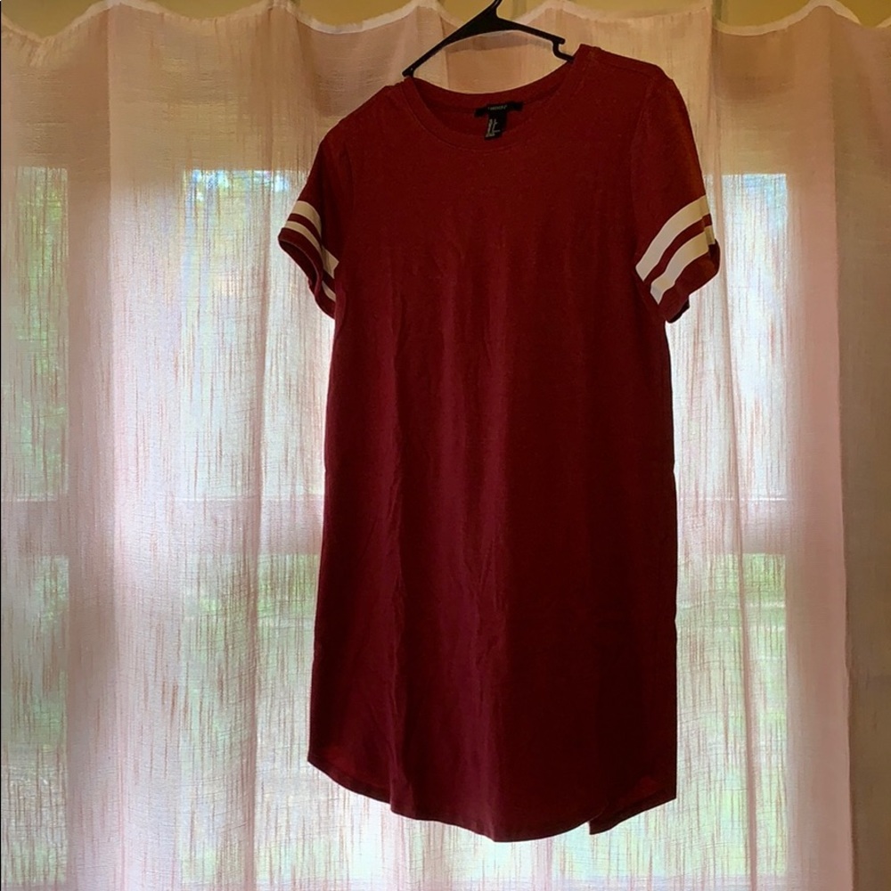 Forever 21 Red T-Shirt Dress